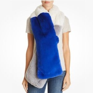 Heurueh Women’s Color Block Faux Fur Scarf orig $128